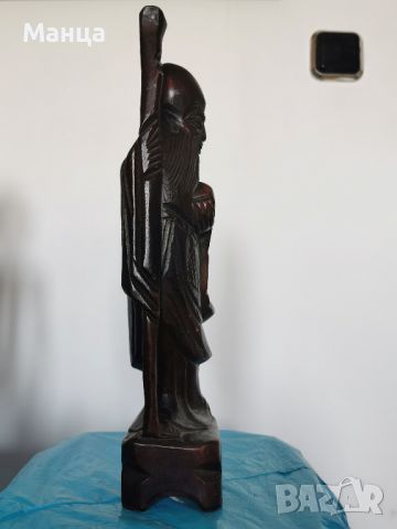 Дървена статуя Буда монах, снимка 5 - Антикварни и старинни предмети - 45782441