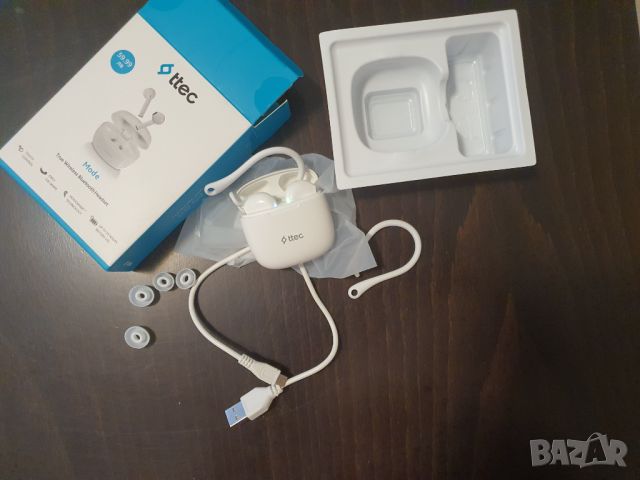 Безжични слушалки ttec,стерео,Bluetooth свързаност-бели, снимка 4 - Безжични слушалки - 46130370