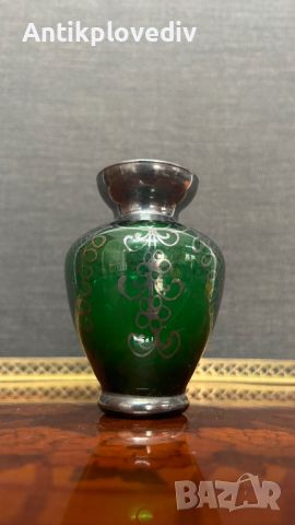 Кристална ваза Bohemia със сребро, снимка 3 - Вази - 45334723