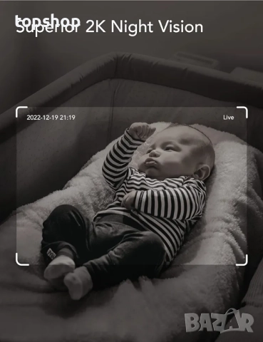 Чисто нова камера Nooie 360 ​​Cam 2, 2к резолюция, 8х увеличение. Бебефон, видеонаблюдение на дома.., снимка 4 - IP камери - 52688254