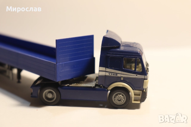 HERPA 1:87 H0 MERCEDES BENZ РЕМАРКЕ КАМИОН TIR МОДЕЛ, снимка 6 - Колекции - 52501328