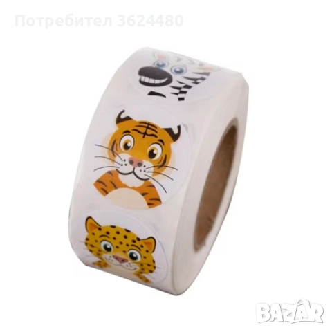 ЗАБАВНИ ДЕТСКИ СТИКЕРИ НА РОЛКА 500 БР 4716