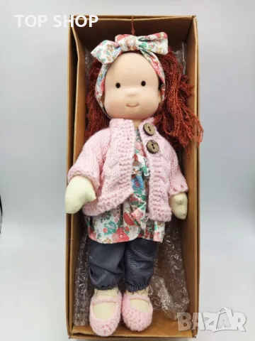 Waldorf Doll Ръчно изработена плюшена кукла, пълнена плюшена щастлива кукла изненада подарък парца, снимка 4 - Плюшени играчки - 48818975