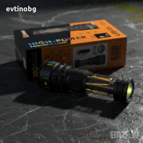 LED мощен фенер YEMAO YM-A5 – 3000 лумена, ZOOM и PowerBank, снимка 4 - Прожектори - 53785811