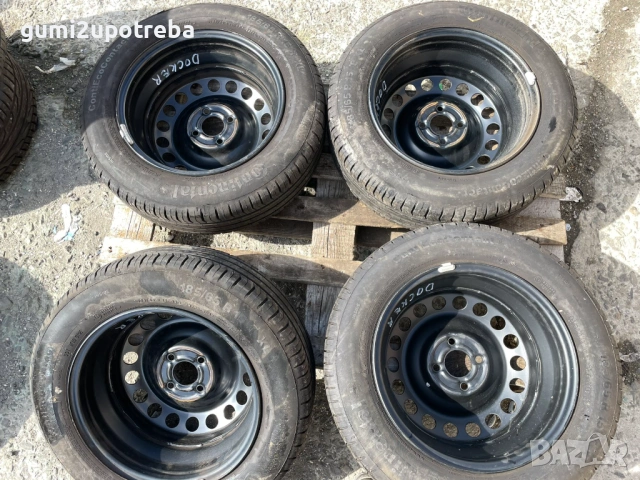 15 цола джанти 4х100 Dacia Logan Sandero Dokker et40 6J 185/65/15 Continental, снимка 10 - Гуми и джанти - 53685780