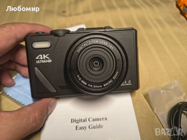 4K цифров фотоапарат за фотография, 64MP UHD 18X Zoom, компактен цифров фотоапарат с 3-инчов

, снимка 4 - Фотоапарати - 50942058