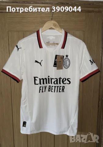 Футболна Тениска AC Milan away white 2024/2025, снимка 1 - Футбол - 49510095