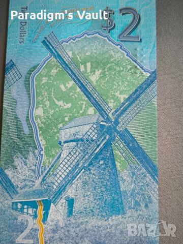 Банкнота - Барбадос - 2 долара UNC | 2022г., снимка 6 - Нумизматика и бонистика - 45911794