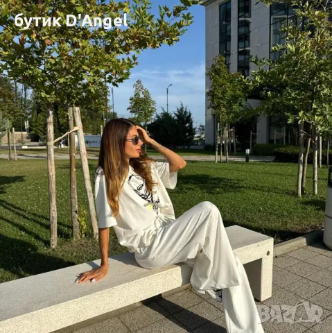 Панталон с широк крачол в бял цвят, снимка 3 - Панталони - 49630745