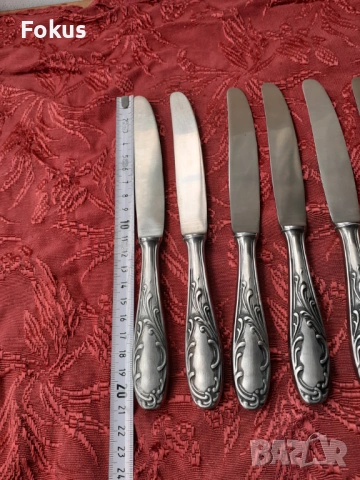Стари антикварни посребрени ножове Silkema Solingen - 6 бр., снимка 6 - Антикварни и старинни предмети - 53726707