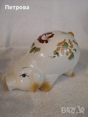 порцеланова касичка-прасе. , снимка 3 - Антикварни и старинни предмети - 53934170