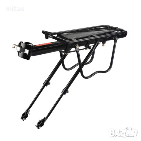Универсален багажник за велосипед, Метален, Черен, 35х14см, До 50кг.