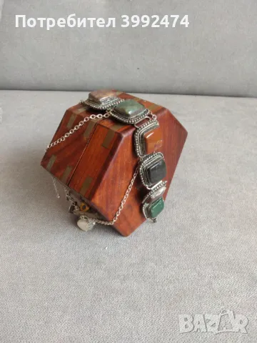 Стара английска кутия за бижута , снимка 5 - Антикварни и старинни предмети - 50174606