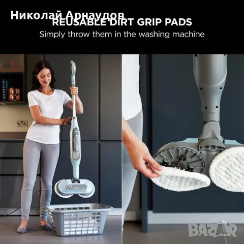 Shark Steam Mop, автоматичен парен и скраб парен моп , снимка 5 - Парочистачки и Водоструйки - 47969604