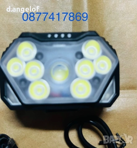 Супер мощен челник лед фенер, снимка 6 - Къмпинг осветление - 53421148