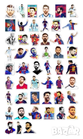 50 бр  Lionel Messi Лионел Меси Футболист футбол футболни самозалепващи лепенки стикери украса ден, снимка 4 - Други - 52461187