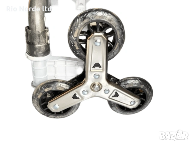 Транспорта количка сгъваема с 3 колелета и 75кг товар, снимка 6 - Друго търговско оборудване - 53367385