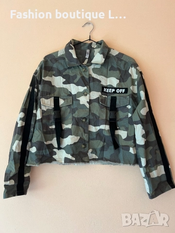 Дамско камуфлажно есенно яке с джобове S / M размер овърсайз кройка 💚💚💚, снимка 5 - Якета - 52166356