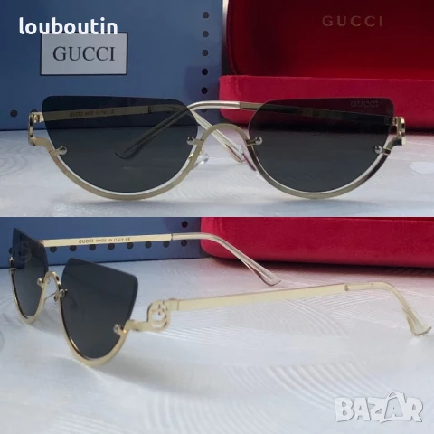 GUCCI дамски слънчеви очила 2 цвята черни кафяви , снимка 2 - Слънчеви и диоптрични очила - 50741247