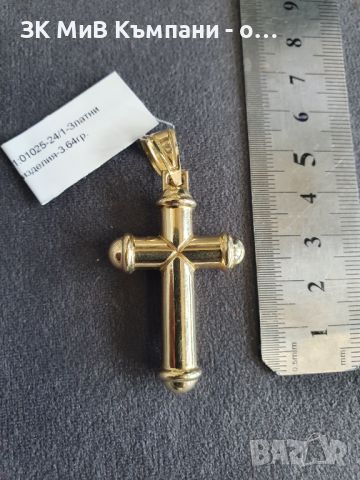 Висулка кръст 3.64гр 14К, снимка 2 - Колиета, медальони, синджири - 45511784