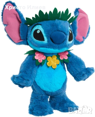 Пеещ и танцуващ плюшен Стич STITCH Just Play 38 cm, снимка 3 - Плюшени играчки - 54198812