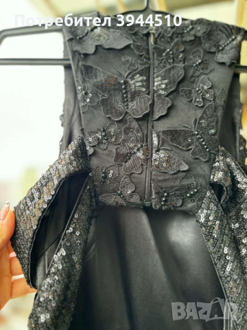 Дизайнерска абитуриентска черна официална рокля | Бал 2026, снимка 6 - Рокли - 54027262