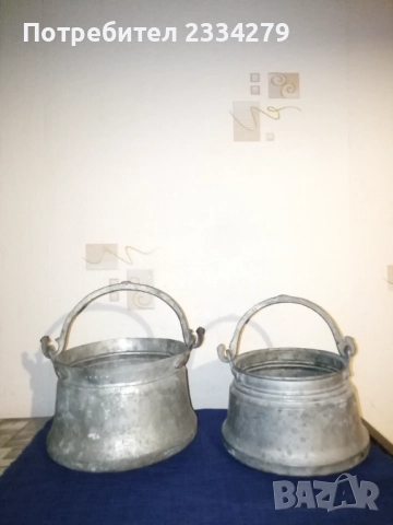 Бакърчета менци, стари ръчно изработени изковани и калайдисани. , снимка 5 - Антикварни и старинни предмети - 52930081