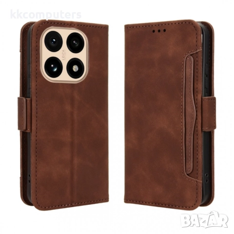 Кожен флип калъф за Xiaomi 15T -Магнитно затваряне, Държач за Карти и Стойка, вкл. Протектор, 5 Цвят, снимка 5 - Резервни части за телефони - 52377604