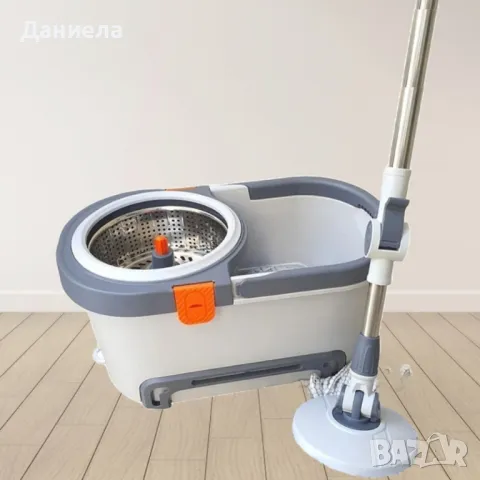 Модерна кофа за моп с автоматично въртене, снимка 3 - Други стоки за дома - 49760148