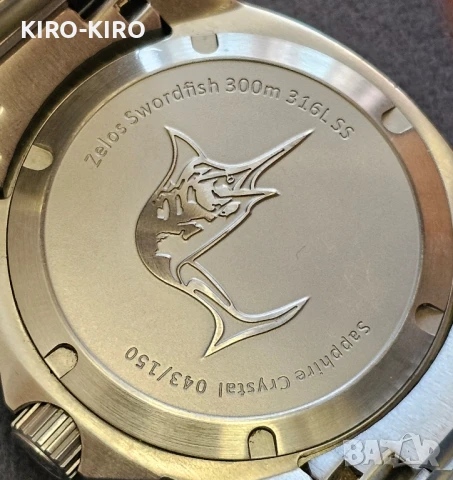 Часовник Дайвър Diver Zelos Swordfish Лимитиран в 150бр., снимка 5 - Мъжки - 50517678