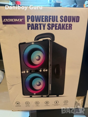 Голям Bluetooth високоговорител ODIOMX, тонколона с пикова мощност 200 W, снимка 13 - Bluetooth тонколони - 53121597