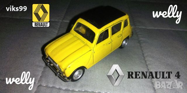 Метална количка Renault 4 - Welly 52362 