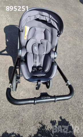 Количка Venicci Upline Slate Grey + Кошница Britax Römer Baby Safe Pro, снимка 11 - Детски колички - 53997656