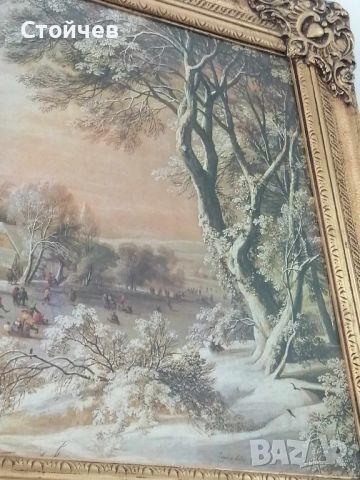 Голяма картина Зимен Пейзаш, снимка 4 - Картини - 46426090