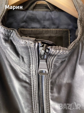 Кожено яке Hugo Boss (48) M, снимка 6 - Якета - 52625479