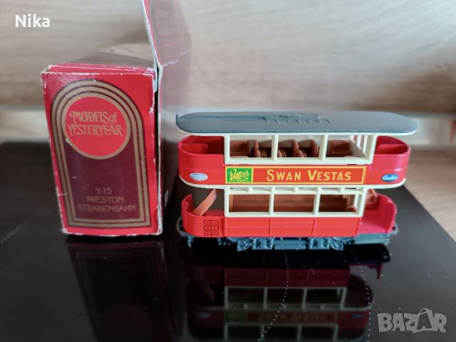 Колекционерска количка Preston Type Tramcar (Y-15) SWAN VESTAS Matchbox Models of Yesteryear , снимка 2 - Колекции - 45635535