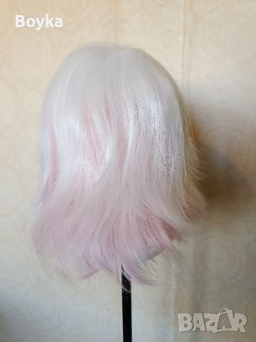 Бяла розова косплей перука , снимка 3 - Други - 45206489