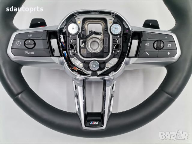 M Sport Черен Кожен Спортен Волан BMW 2 U06 X1 U11 - Отличен, снимка 6 - Части - 45926575