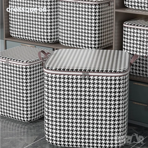 4872 Текстилна кутия за съхранение с двупосочен метален цип и голям капацитет