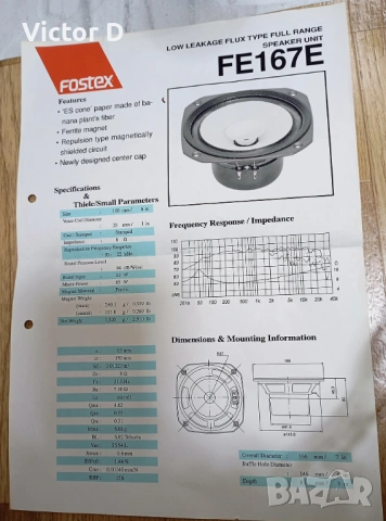 Говорители FOSTEX FE 167E - fullrange, снимка 13 - Тонколони - 52990620