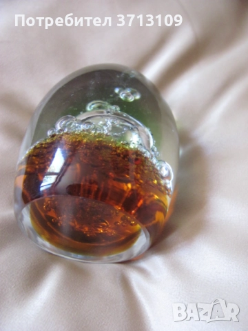 Кристална тежест за бюро, преспапие , Бавария, снимка 3 - Декорация за дома - 51644036