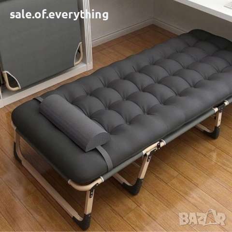 Сгъваемо къмпинг легло с матрак (180 см) – Регулируем градински шезлонг с възглавница, снимка 3 - Градински мебели, декорация  - 53977435