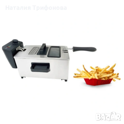 Електрически фритюрник Cheffinger CF-EDP3.0 3L, 2000W, неръждаема стомана, регулируема температура, , снимка 5 - Фритюрници - 54175031