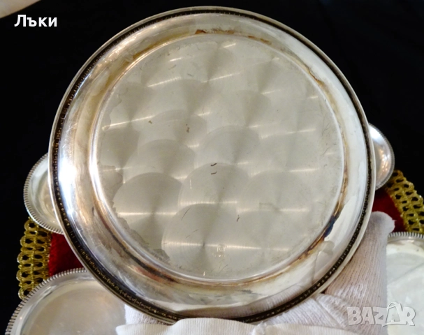 Посребрени чинии,релеф,печат,комплект от 7 броя. , снимка 7 - Антикварни и старинни предмети - 52665227