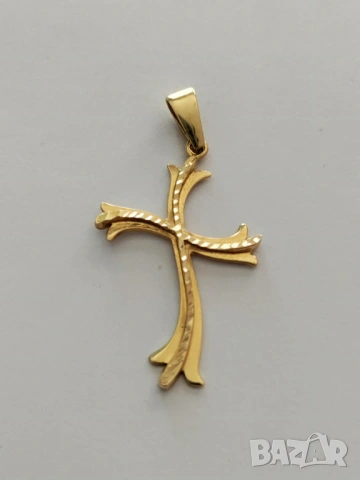 Златна висулка кръст 52317