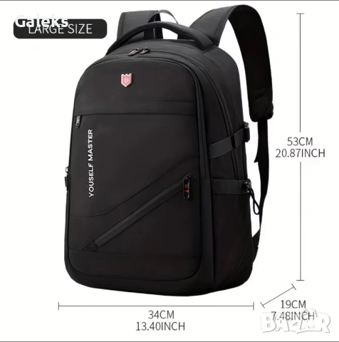 Мъжка оригинална и обемна раница /Универсална с широко предназначение!, снимка 5 - Раници - 53502622