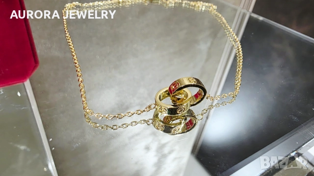 CARTIER Love Gold Pendant Дамско Колие, снимка 6 - Колиета, медальони, синджири - 52972407