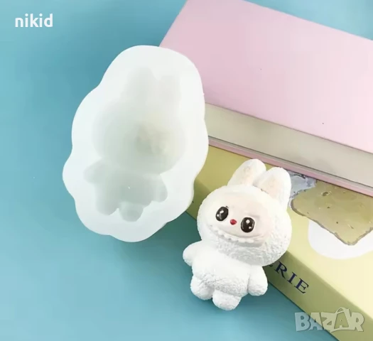 Labubu Лабубу чудовище силиконов молд форма фондан шоколад гипс смола декор, снимка 3 - Форми - 51141153