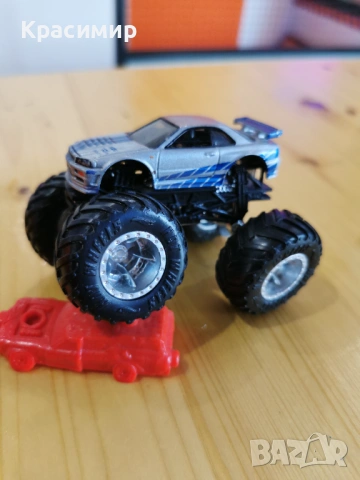 Hot Wheels Nissan Skyline R34 Monster truck, снимка 3 - Колекции - 54201007