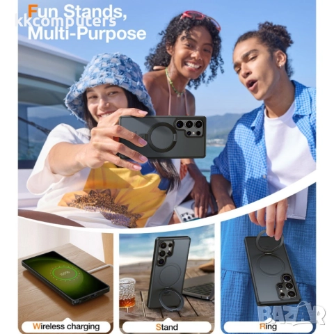 TORRAS Guardian Ostand Калъф за Samsung Galaxy S25 Ultra с MagSafe, Стойка и Скрийн Протектор – Три , снимка 8 - Калъфи, кейсове - 51954015